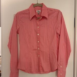 Lilly Pulitzer Coral Striped Button-Down Shirt